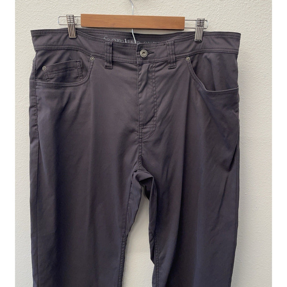 Prana Brion Pant Mens Size 36 x 30 Grey Nylon Slim Fit Stretch Hiking Gorpcore - Picture 2 of 7